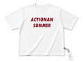 Men's White Oversized Graphic T-Shirt – Actionan Summer Casual Streetwear Tee - Darkdxb