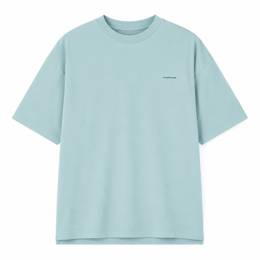 Mint Blue Washed Heavyweight Tee - Shirts - Darkdxb