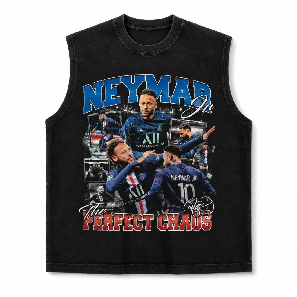 Perfect Chaos Graphic Muscle Tee — Neymar Jr Edition - Darkdxb