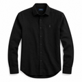 Polo Ralph Lauren Black Long Sleeve Linen Shirt – Premium Casual Button-Up - Darkdxb