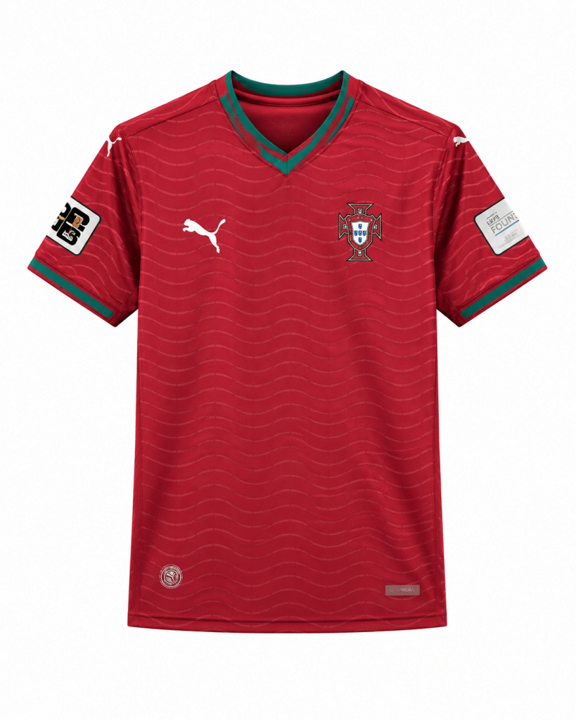 Portugal Home Football Jersey 2026 – Red National Team Shirt (Back View) - Darkdxb