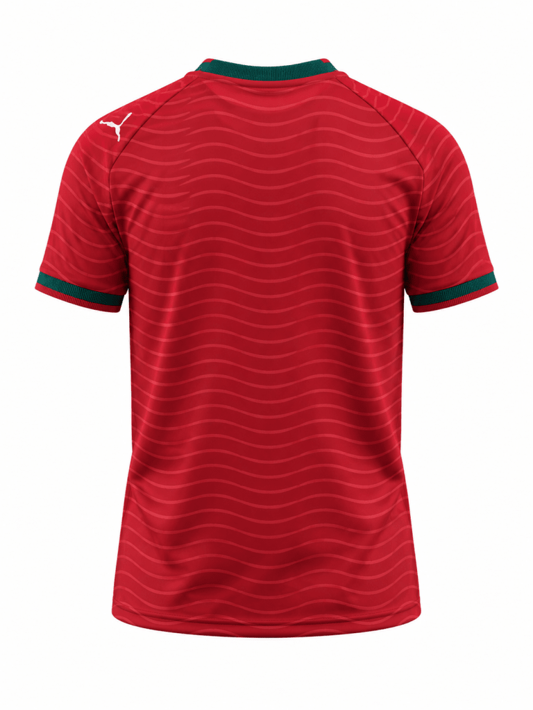 Portugal Home Football Jersey 2026 – Red National Team Shirt (Back View) - Darkdxb