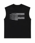 Premium Black Graphic Oversized Sleeveless Tank Top