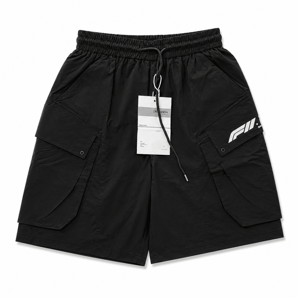 Premium Black Utility Cargo Shorts – Relaxed Fit Streetwear - Darkdxb