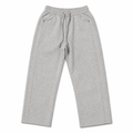 Premium Light Grey Straight Fit Sweatpants – Relaxed Everyday Comfort - Darkdxb