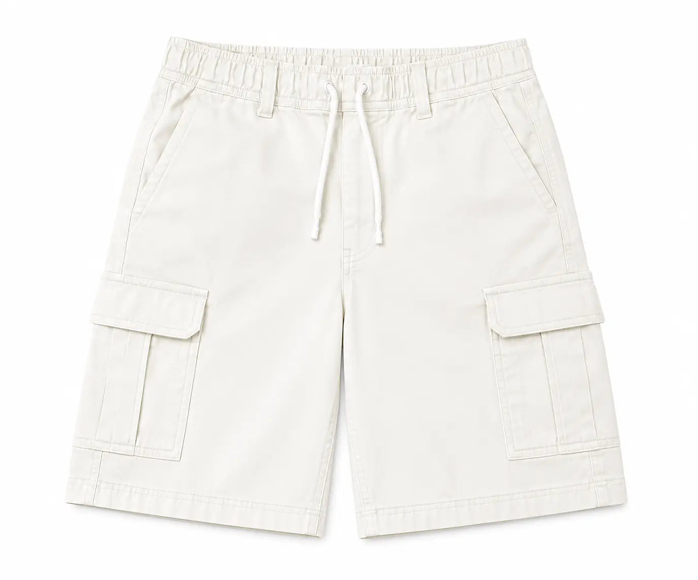 Off-White Cargo Drawstring Shorts — Premium Edition