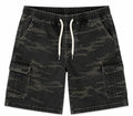 Dark Camo Cargo Shorts — Vintage Washed Edition