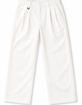 Off-White Wide-Leg Pleated Trousers — Premium Edition