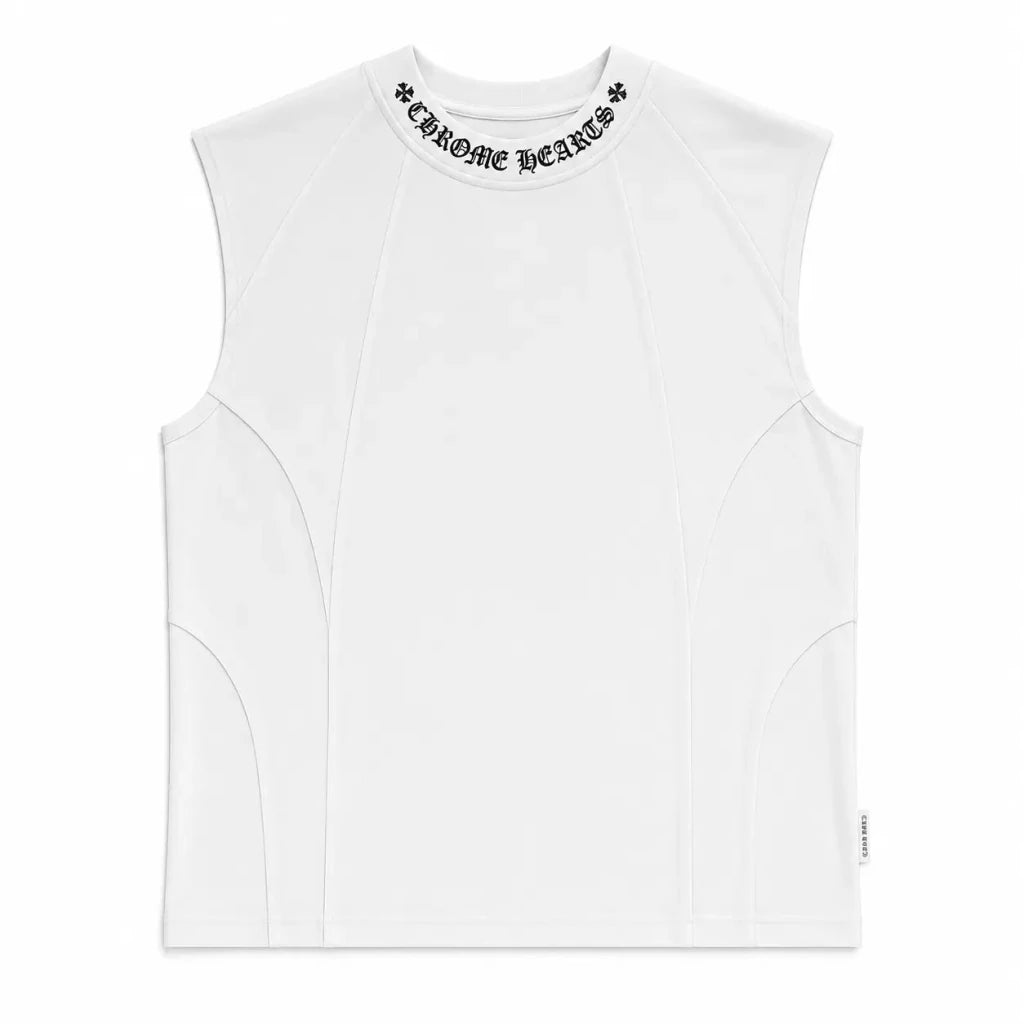 Premium White Oversized Sleeveless Tank Top - Darkdxb