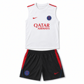 PSG Nike Sleeveless Training Set – White Jersey & Black Shorts Qatar Airways - Jerseys - Darkdxb
