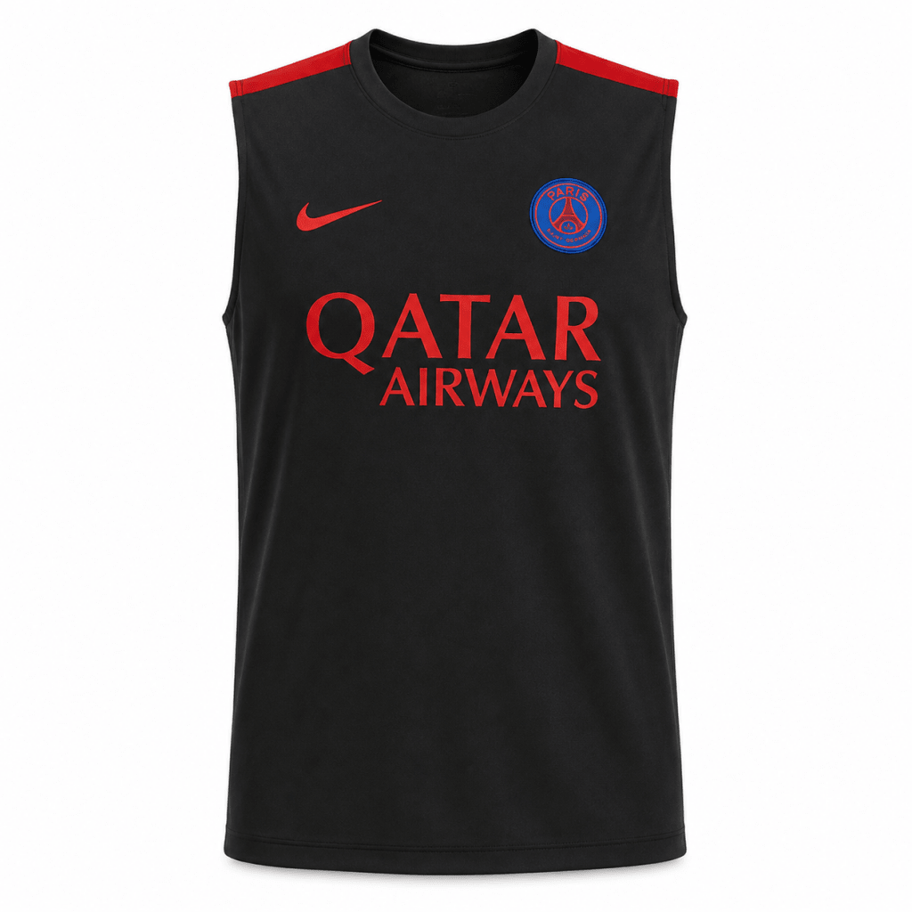 PSG Nike Training Shorts – Black & Red Qatar Airways Edition - Jerseys - Darkdxb