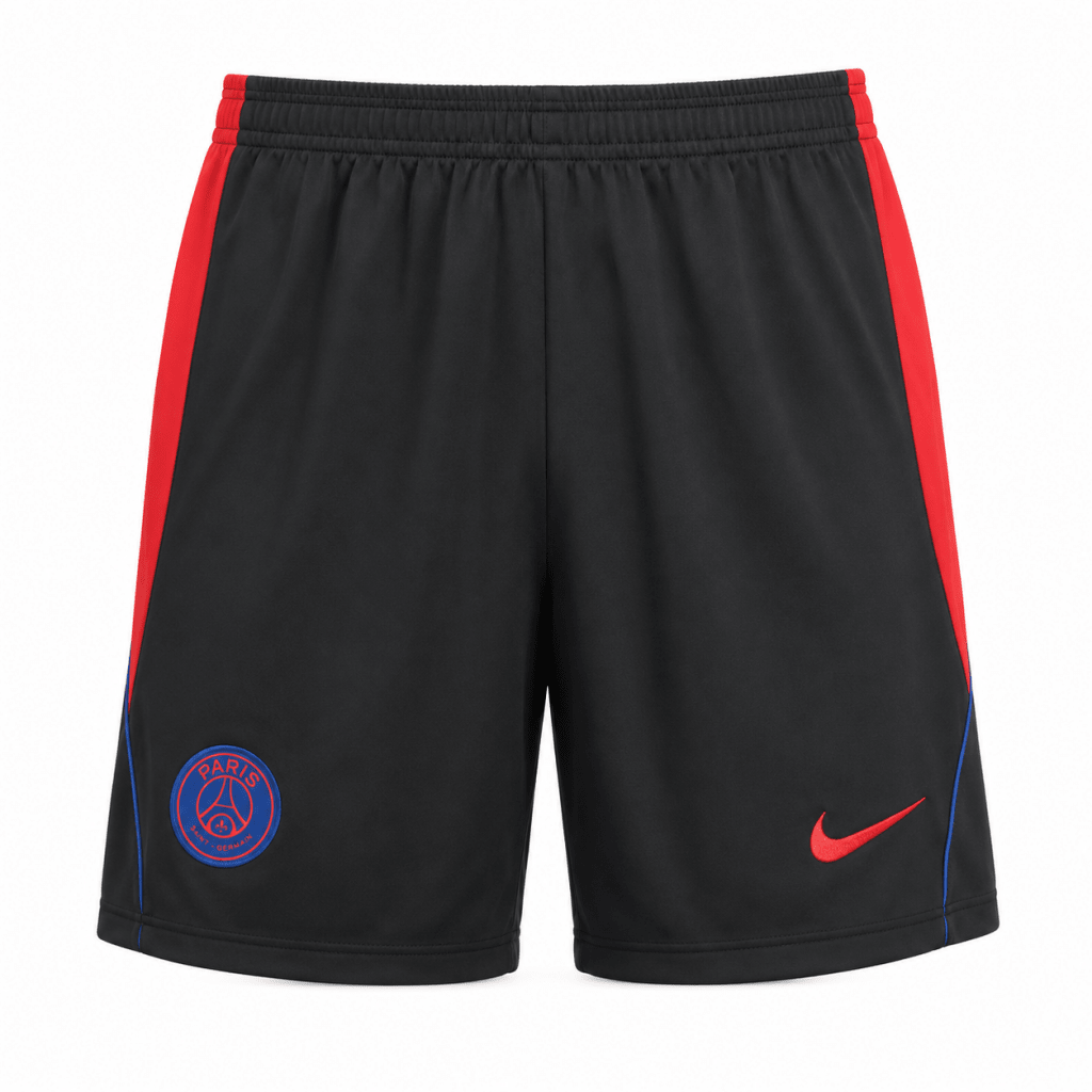 PSG Nike Training Shorts – Black & Red Qatar Airways Edition - Jerseys - Darkdxb