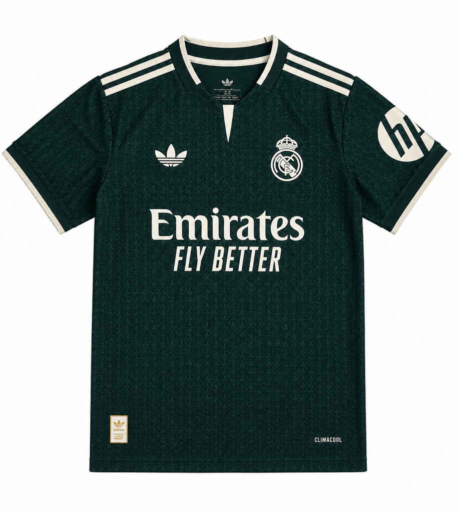 Real Madrid Dark Green Retro Football Jersey - Darkdxb