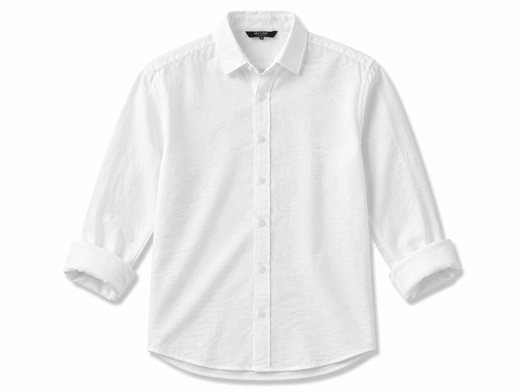 RMZ Classic White Casual Shirt – Premium Smart Casual Button-Up - Darkdxb