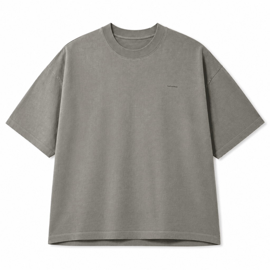 Sage Green Washed Heavyweight Tee - Shirts - Darkdxb