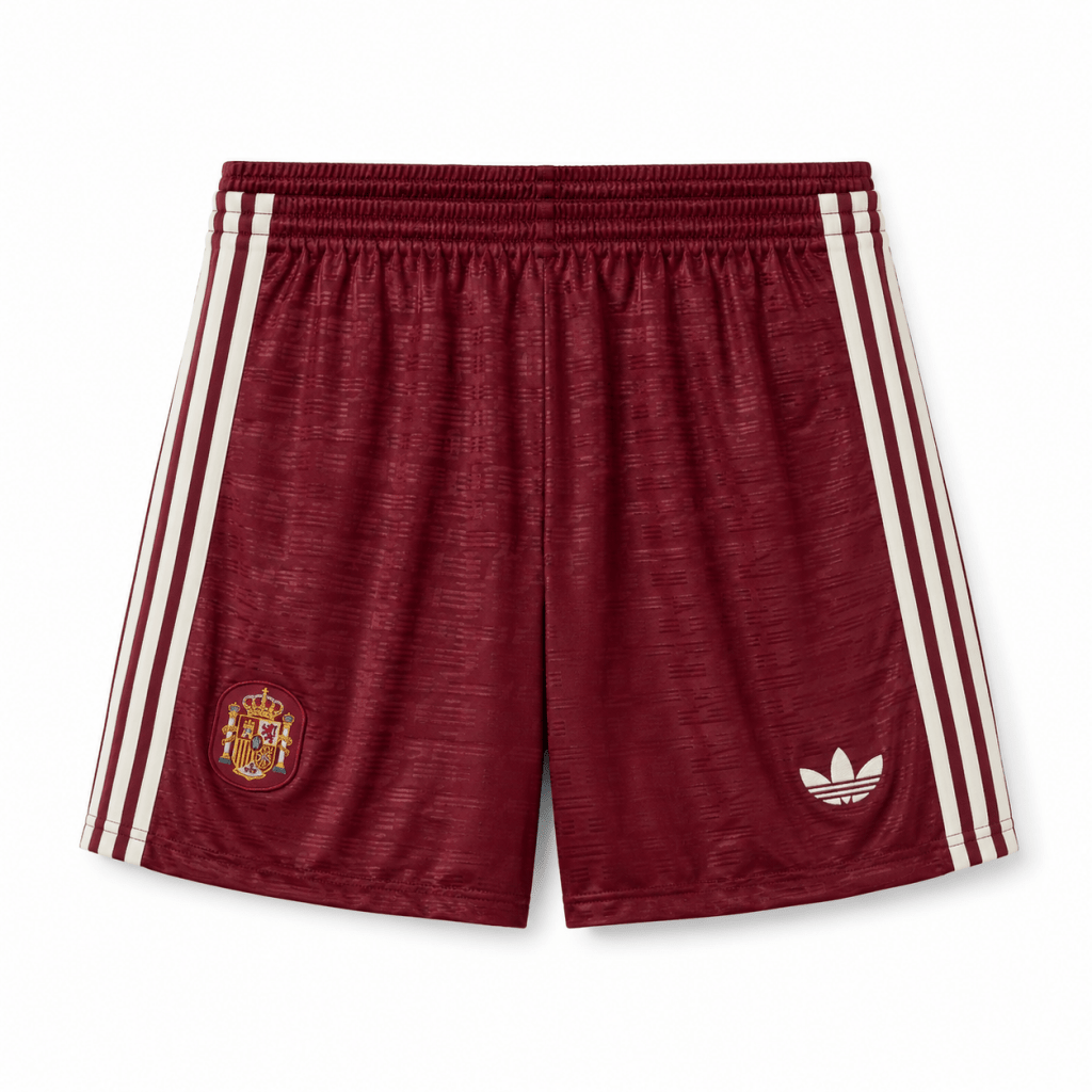 Spain Adidas Originals Retro Training Set – Cream Sleeveless Jersey & Burgundy Shorts - Jerseys - Darkdxb
