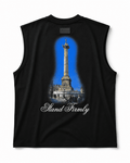 Stand Firmly Graphic Sleeveless Oversized Muscle Tank – Premium Black Streetwear Tee - Darkdxb