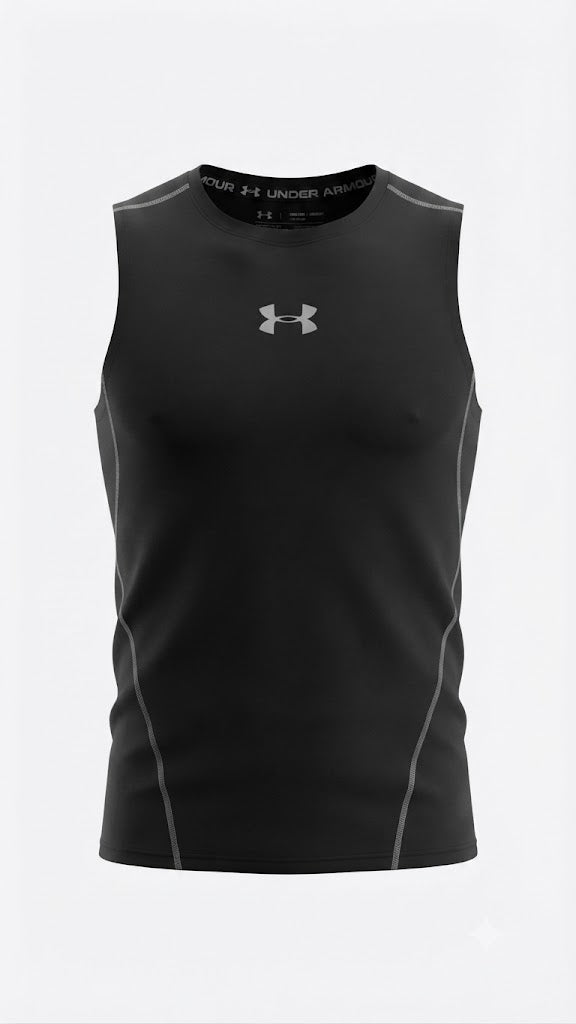 Under Armour Black HeatGear Sleeveless Compression Training Tank - Darkdxb