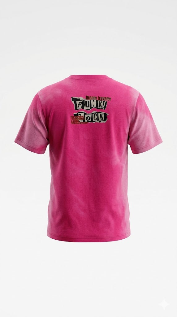 "Dream Traveler" Punk-Rock Anime Oversized Tee