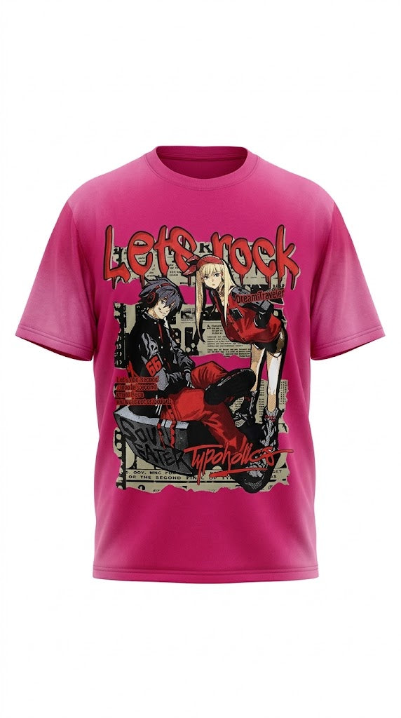 "Dream Traveler" Punk-Rock Anime Oversized Tee