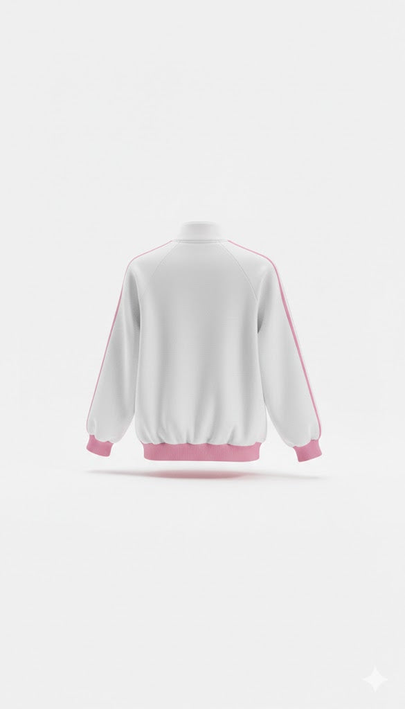 Adidas White And Pink Tracksuit