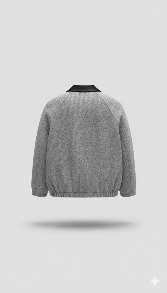 "Ash Slate" Tweed Insulated Puffer