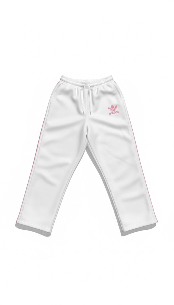 Adidas White And Pink Tracksuit