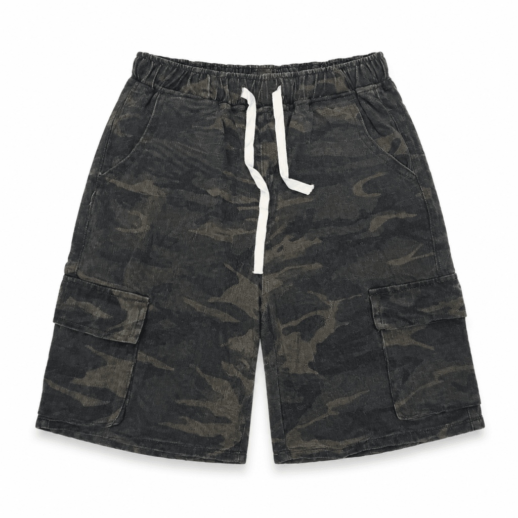 Washed Camo Cargo Short - Shorts - Darkdxb