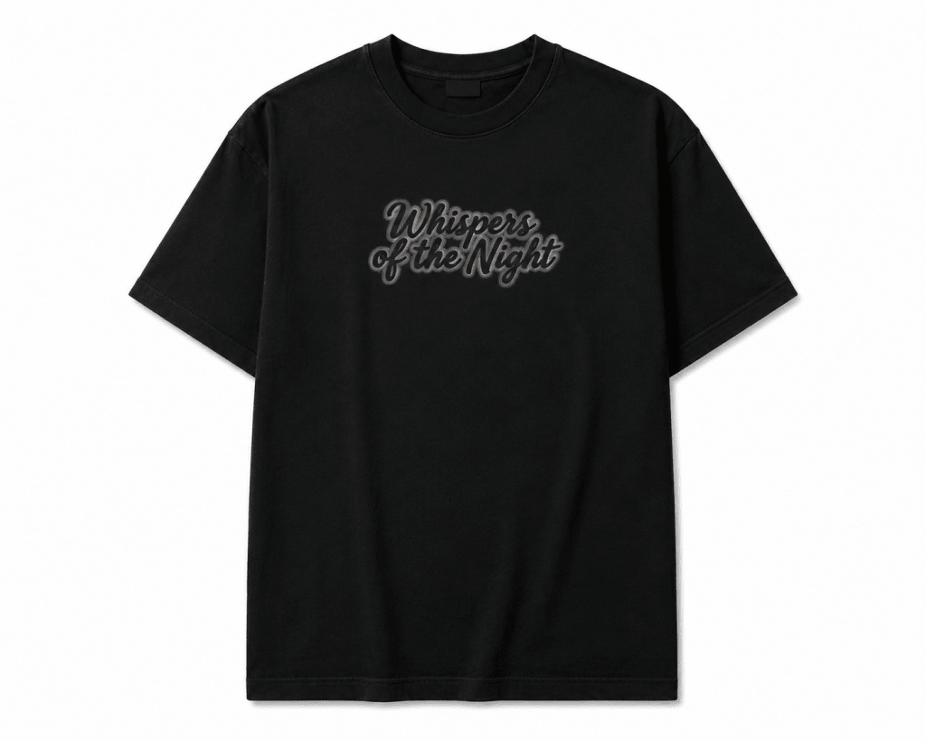 Whispers of the Night Oversized Graphic T-Shirt - Darkdxb