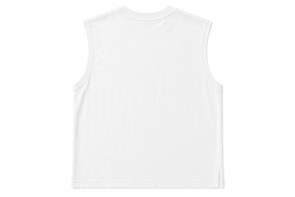 White Balcaniega Graphic Sleeveless Muscle Tee - Darkdxb
