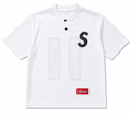 White Mesh S Letter Jersey T-Shirt – Oversized Breathable Streetwear Tee - Darkdxb