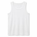 White Ribbed Sleeveless Vest – Slim Fit - Shirts - Darkdxb