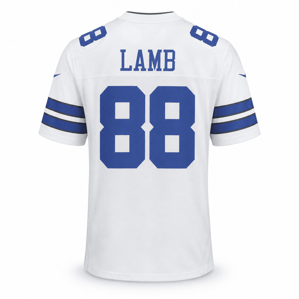 White & Royal Blue Number 88 NFL-Style Football Jersey T-Shirt – Athletic Fit - Shirts - Darkdxb