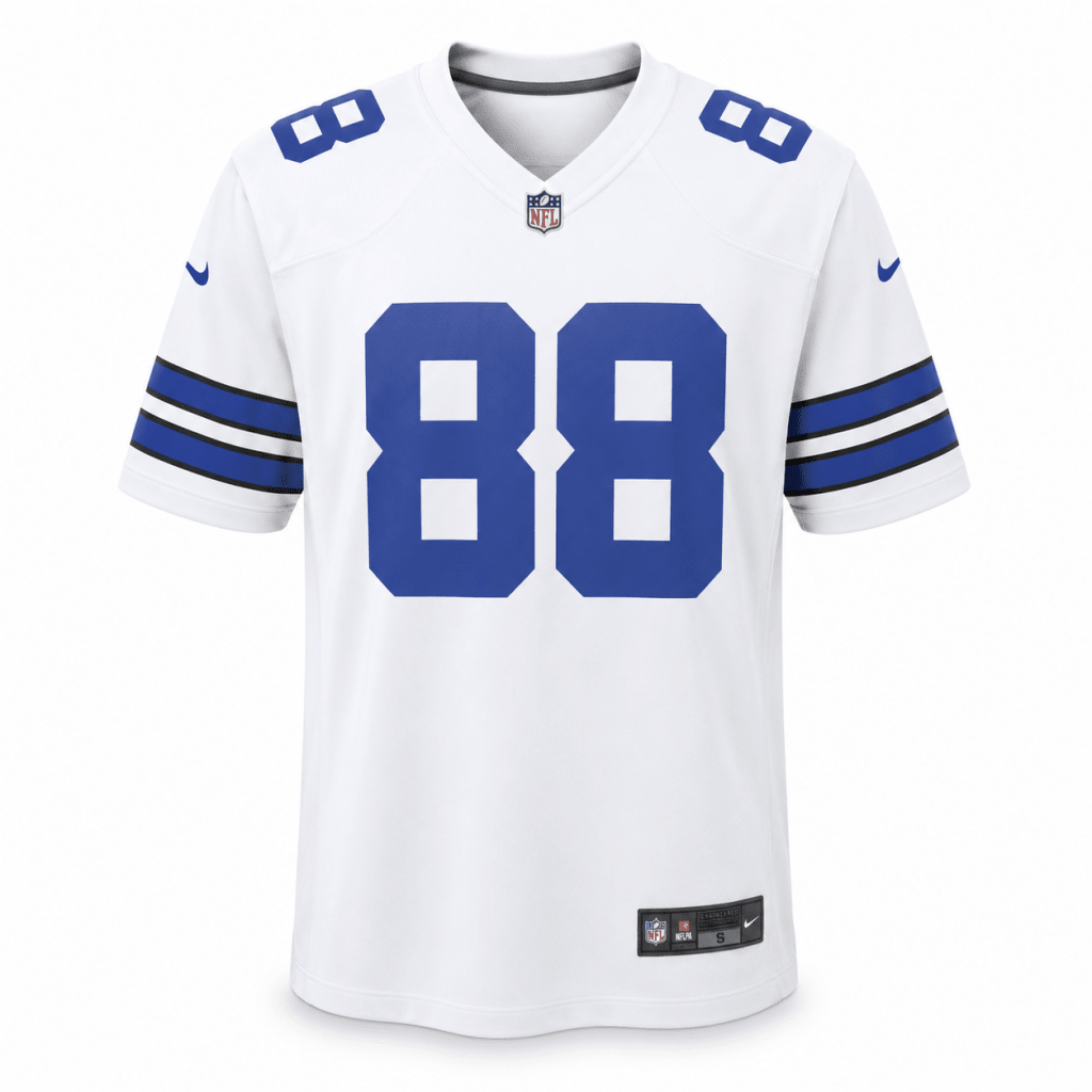 White & Royal Blue Number 88 NFL-Style Football Jersey T-Shirt – Athletic Fit - Shirts - Darkdxb