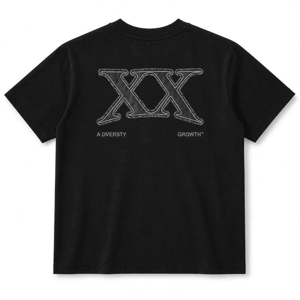 XX Oversized Black Graphic T-Shirt – Premium Streetwear Cotton Tee - Darkdxb
