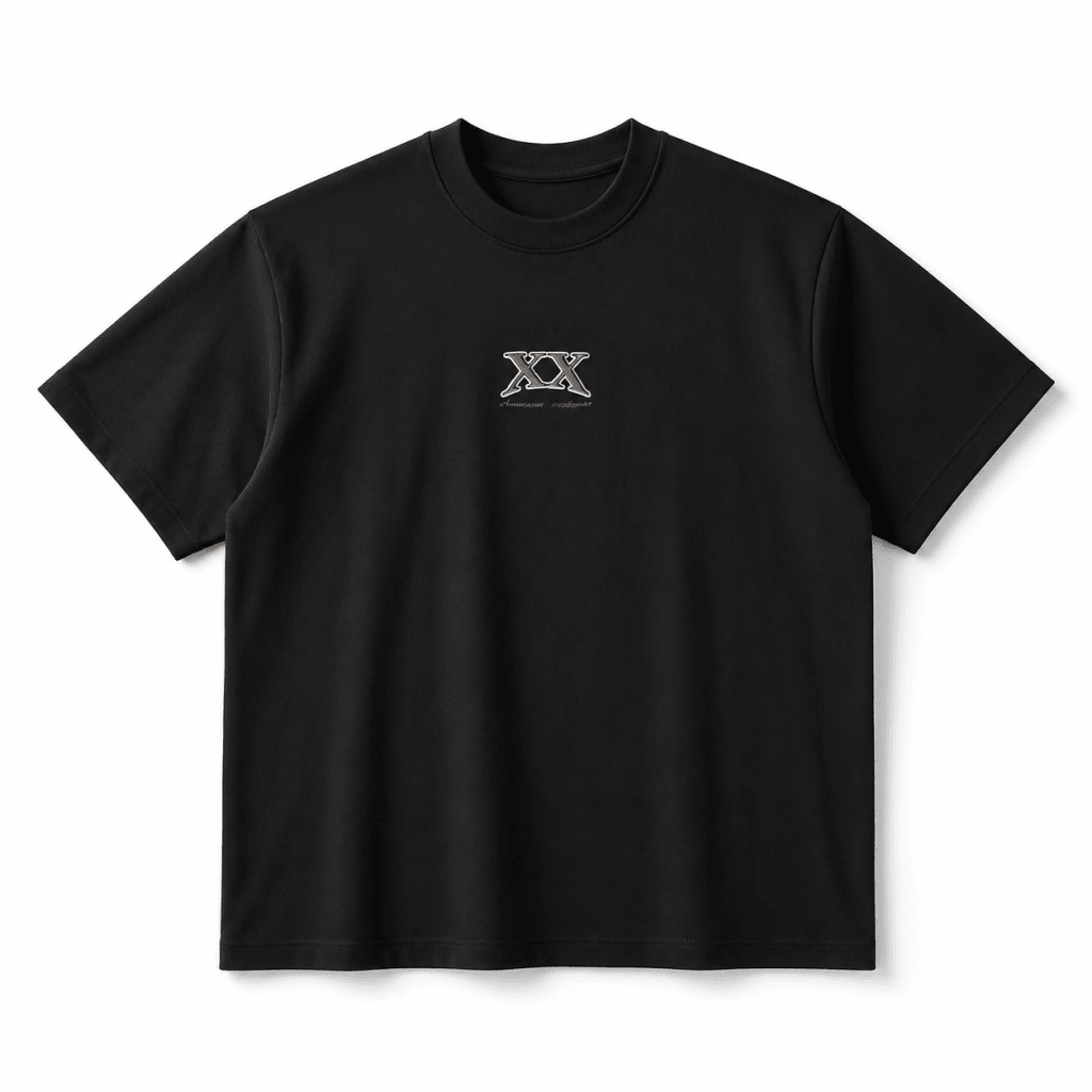 XX Oversized Black Graphic T-Shirt – Premium Streetwear Cotton Tee - Darkdxb
