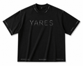 Yares Distressed Black Oversized T-Shirt – Premium Vintage Streetwear Tee - Darkdxb