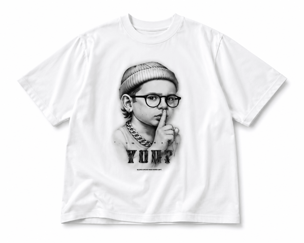 Youth Graphic Oversized White T-Shirt - Darkdxb